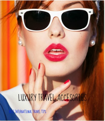 women enjoying her luxury travel accessories
