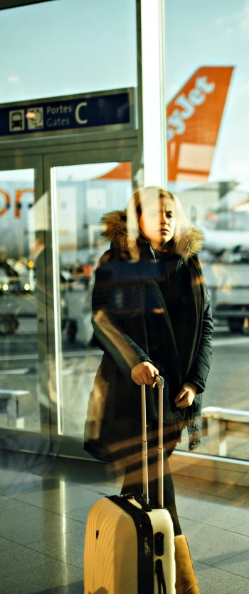 women with suitcase