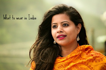 Nicely dressed woman in India