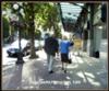 A couple having a Sunday stroll in Victoria, B.C.Canada