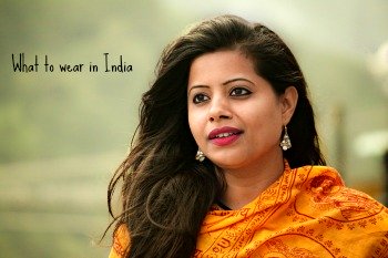 Nicely dressed woman in India